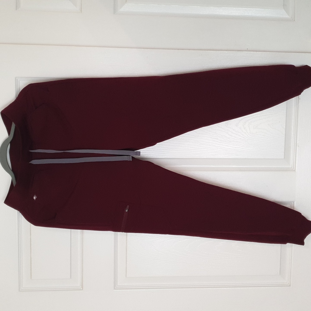 Figs Deep Red Scrub Set (Top & Pants) - Picture 5 of 6